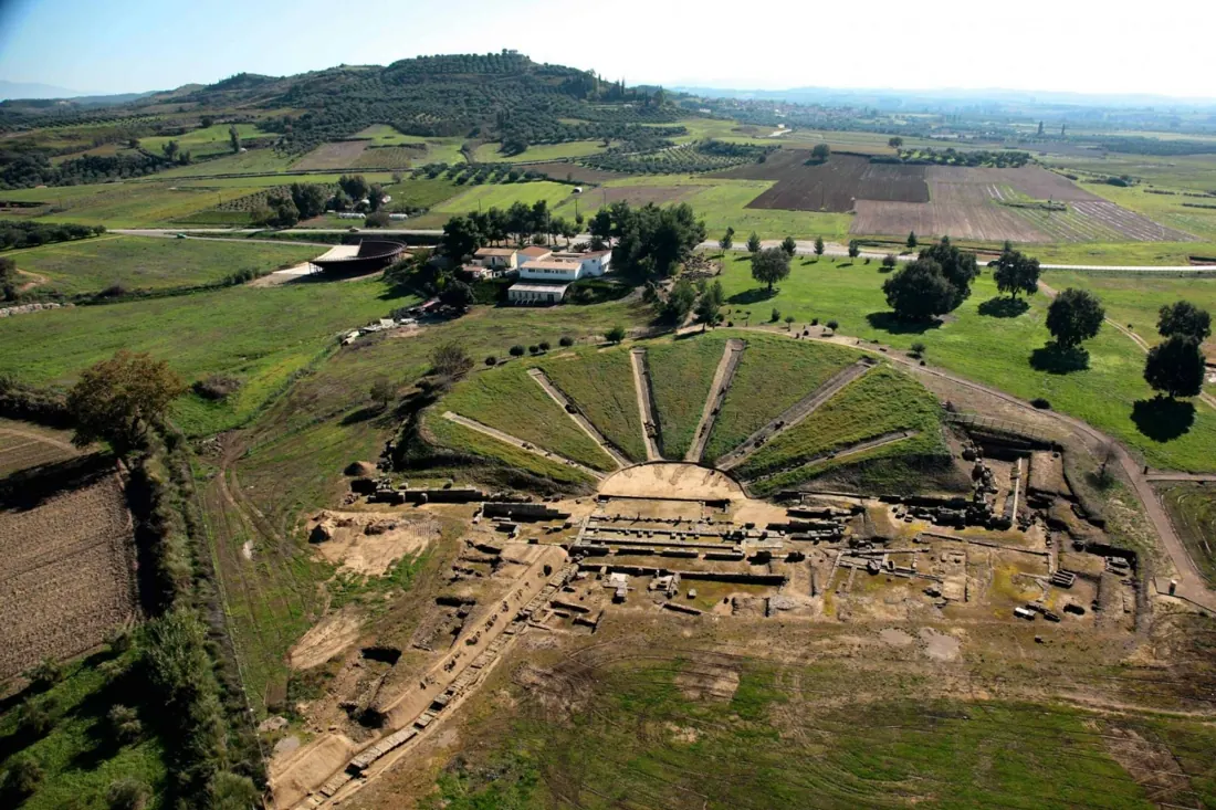 The ancient theatre of Elis from above