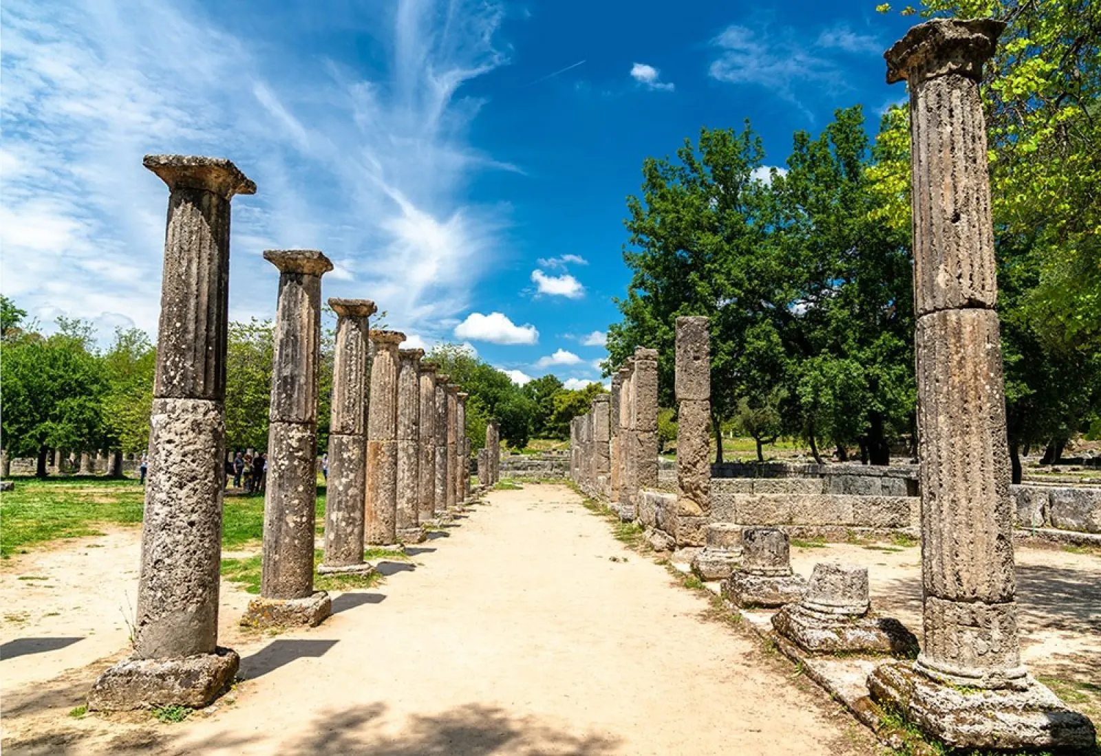 The colonnade of the palaestra at Ancient Olympia